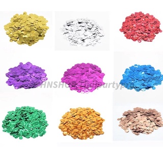 ✨กลิตเตอร์เงา โปรย 🔴🟠🟡⚪️กลมตกแต่ง40กรัม ⚫️CONFETTI foil decoration หลากสี 1cm