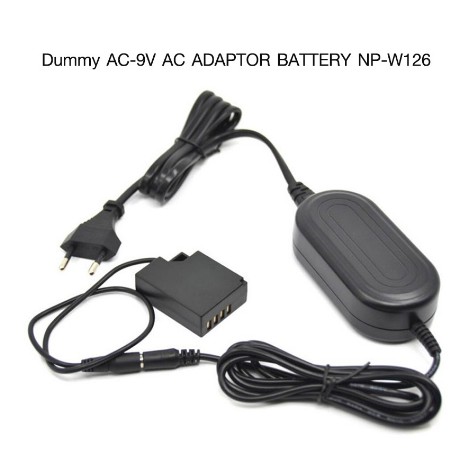Dummy Battery AC-9V AC Adapter Battery NP-W126 for Fuji XA2, X-Pro1, XE1, XT20, XT2