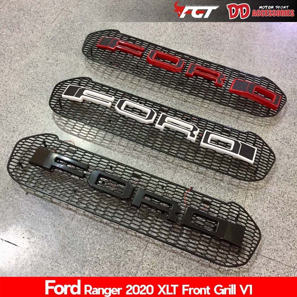 กระจังหน้า Ford ranger xlt 2021 2022  T8 V3 ช่องกลางติดกระจังเดิม (สำหรับ Xlt 2021 โฉมใหม่เท่านั้น)