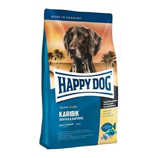 Happy Dog Karibik อาหารสุนัขโต สูตรปลาทะเล สำหรับสุนัขแพ้อาหาร (1kg, 4kg, 12.5kg)