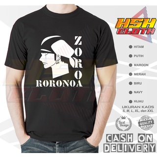 เสื้อยืด พิมพ์ลาย Roronoa Zoro Silhouette One Piece Distro