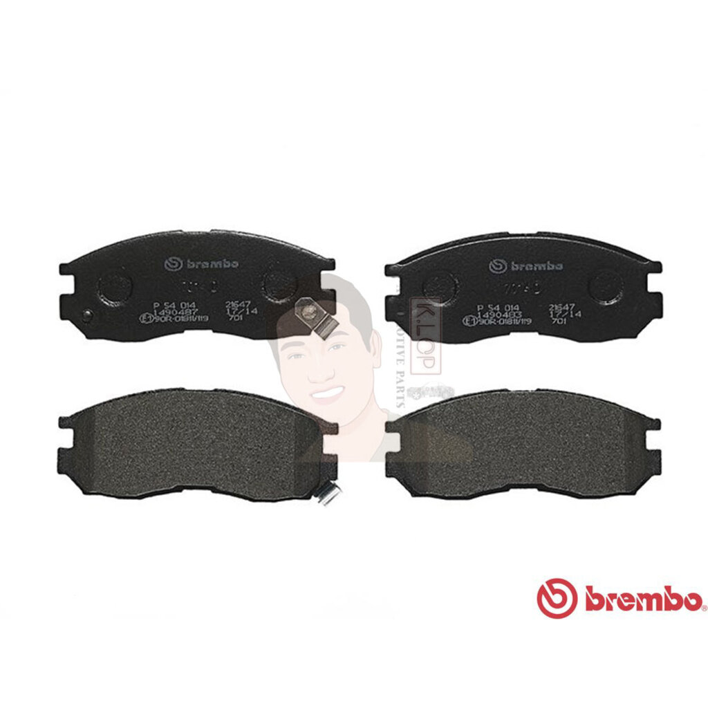 P54 014B ผ้าเบรก F (แท้ BREMBO รุ่น Black) MITSUBISHI กาแลนท์ อัลติม่า Galant Altima 2.0 (E55)/ 2.0 