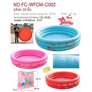 fujitoys.shop พร้อมส่ง WFCM-C002 ของเล่นเด็กสระเด็ก สระเล่นน้ำ สระว่ายน้ำ สระเป่าลมทรงกลมลายม้า 130 cm ลิขสิทธิ์ถูกต้อง