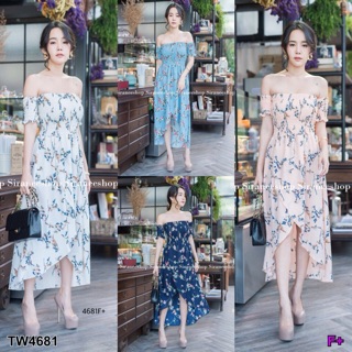 🎉Maxi Dress ทรงยางยืดปาดไหล่ สวยแบบเซ็กซี่นิดๆ