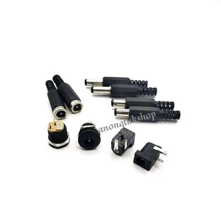 ราคาต่อ 1ตัว 👉👉 DC Jack 2.1MM. แจ็คดีซี ขนาด5.5x 2.1มิล ตัวผู้ และตัวเมียแบบต่อสาย เมียลงบอร์ด และเมียยึดแท่น