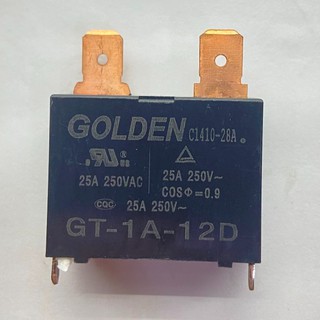 Relay GOLDEN GT-1A-12D รีเลย์ 12V 25A รีเลย์บอร์ดแอร์