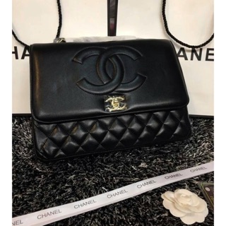 กระเป๋า Chanel 10" หนัง พียู