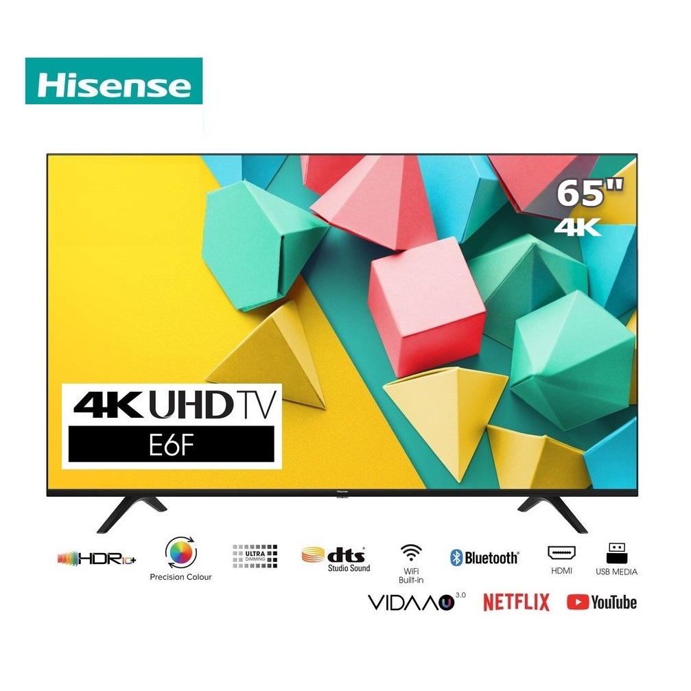 Hisense 65 นิ้ว 65E6F UHD 4K SMART TV ปี 2020 สินค้า Clearance