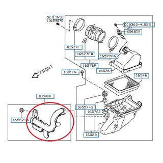 นิสสันแท้ แท้ศูนย์ ท่ออากาศ ท่อกรองอากาศ NISSAN ALMERA (N17,HR12DE)