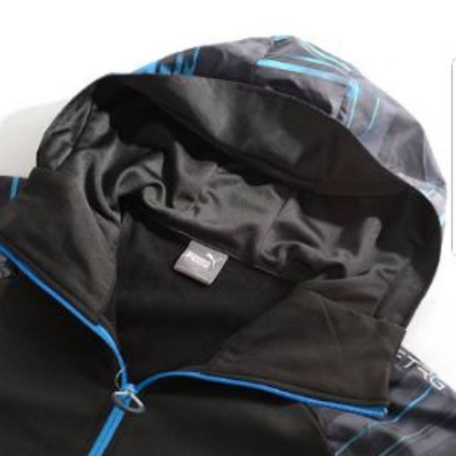 PUMA PFF TRG JACKET , JAPAN STYLE, UNISEX, BLACK BODY WITH PRINTED ...