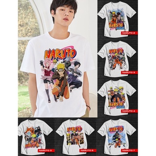 เสื้อยืดผ้าฝ้ายพรีเมี่ยม เสื้อยืด พิมพ์ลายอนิเมะ Artees UNISEX NARUTO SUBLIMATION สีขาว