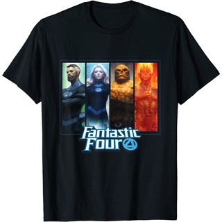 เสื้อยืดผ้าฝ้าย พิมพ์ลายตัวละคร Fantastic Four Family สําหรับผู้ชาย