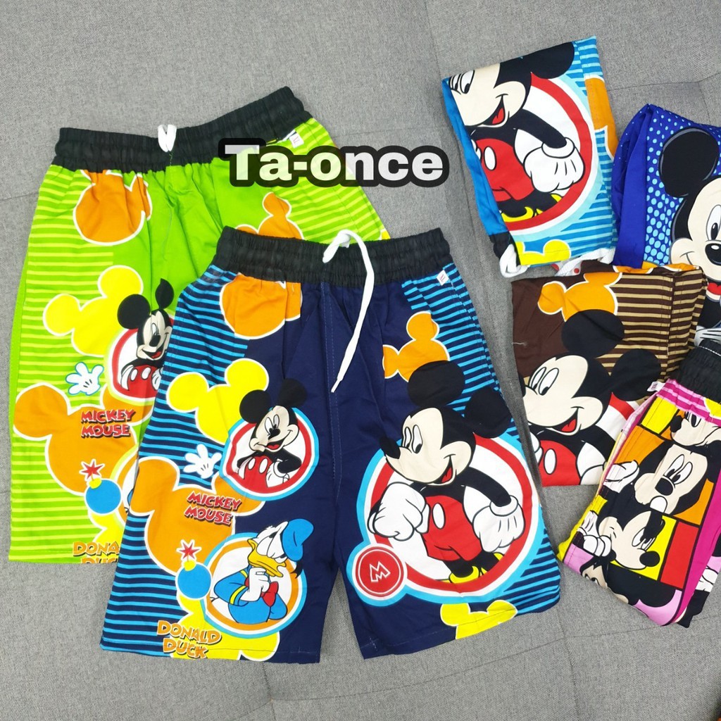 ■﹍กางเกงเจเจ JJ ขาสามส่วน มิกกี้&มินนี่ กางเกงขาสั้น กางเกงเด็ก ลายลิขสิทธิ์แท้