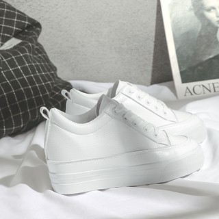 (C251)ผ้าใบเสริมส้นสีขาว Sz.34-39 ส้นสูง7cm/2.8นิ้ว ☘𝓟𝓻𝓮-𝓞𝓻𝓭𝓮𝓻☘