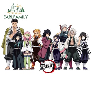 Earlfamily สติกเกอร์ ลายการ์ตูนอนิเมะ Demon Slayer Swordsman JDM VAN RV ขนาด 30 ซม. x 18.4 ซม. สําหรับติดตกแต่งหน้าต่างรถยนต์ แล็ปท็อป