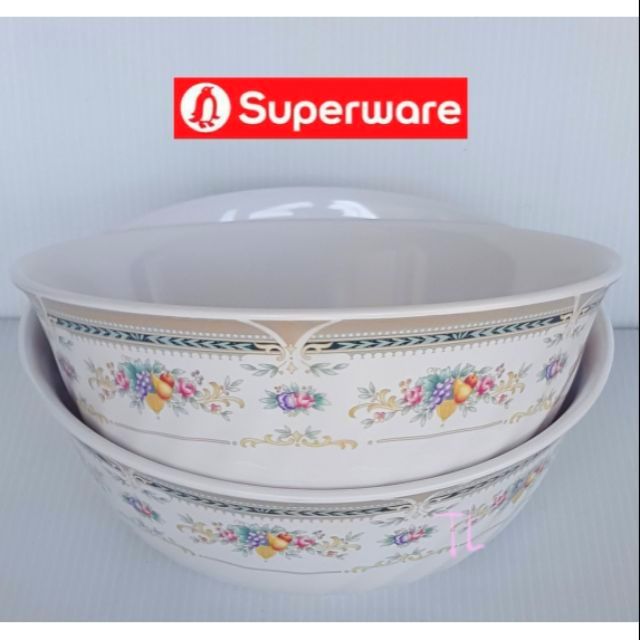ซุปเปอร์แวร์ ชามโคม 8 "=2 ชิ้น(ใหญ่ไม่มีกล่อง)ลายการ์เด้น ซุปเปอรแวร์เกรดA ตรานกเพนกวิน เมลามีน100%
