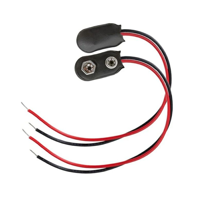 2ชิ้น ขั้วถ่าน 9v PP3 MN1604 9V แบตเตอรี่คลิปหัวเข็มขัดขั้วต่อ I เชื่อมต่อสายเคเบิล 9V ขั้วแบตเตอรี่ ตัวเชื่อมต่อสายไฟ