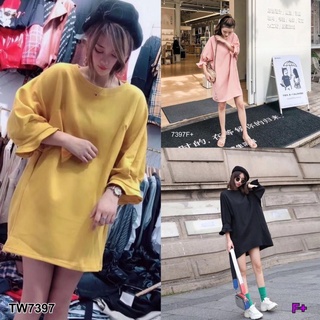 👗Pfashion [ส่งไว!!🚛] P7397 มินิเดรสแขนระบาย  ruffle sleeve mini dress