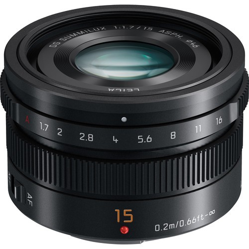 Panasonic Leica DG Summilux 15mm f/1.7 ASPH. Lens - [Black]