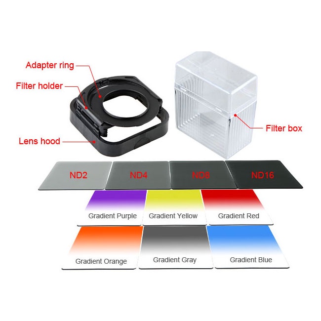 กล้องกรอง14in1 Camera Lens Filter Kit 72mm Adapter Ring ND24816 ...