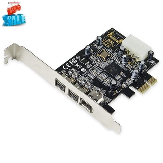 ชิปเซ็ต SY-PEX30016 3 พอร์ต IEEE 1394 Firewire 1394B และการ์ด 1394A PCIe 1.1 X1 TI XIO2213B