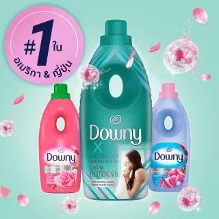 Downy XL ดาวน์นี่ ตากในที่ร่ม น้ำยาปรับผ้านุ่ม สูตรเข้มข้นพิเศษ แบบเติม 2.1 ลิตร x2 ถุงเติม หอมติดทนนาน