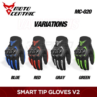 MOTOCENTRIC V2 UNISEX SMART TIP MOTORCYCLE RIDING FULL GLOVES SPEEDMOTO MC-020
