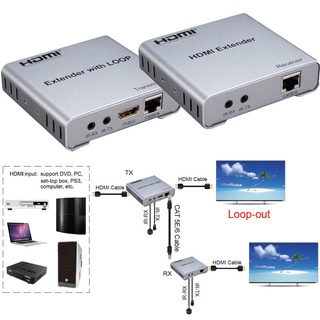 ตัวขยายสัญญาณ HDMI 1080P 50M IR By CAT5E Cat6 RJ45 อีเธอร์เน็ตแลน 3D EDID สําหรับแล็ปท็อป PC DVD เป็นทีวี