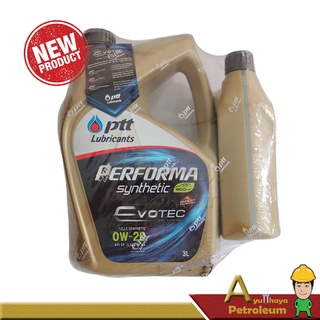 น้ำมันเครื่อง PERFORMA SYNTHETIC EVOTEC 0W-20 ปริมาณ 3+1 ลิตร สังเคราะห์แท้ 100%