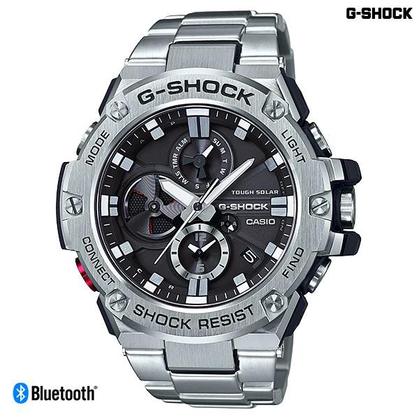 Casio G-Shock G-Steel Bluetooth นาฬิกาข้อมือผู้ชาย สายเรซิ่น รุ่น GST-B100D-1A