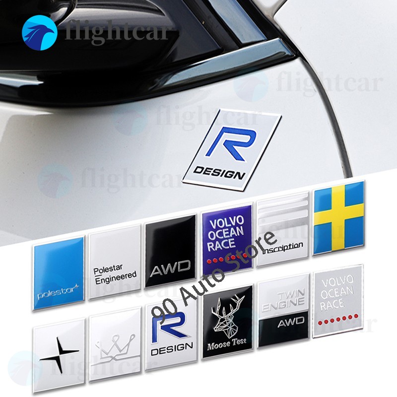 (FT) สติกเกอร์โลหะ Polestar Volvo Ocean Race R สําหรับติดตกแต่งรถยนต์ Volvo S60 S60LS70 S40Xc90V70V5