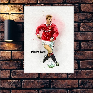 โปสเตอร์ ผ้าแคนวาส Nicky Butt Manchester United นิคกี้ บัตต์ ตำนาน นักฟุตบอล แมนยู แมนเชสเตอร์ยูไนเต็ด