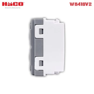 HACO เต้ารับคู่ 3 ขา รุ่น W8416V2.(แนวนอน) และ W8416V2A. (แนวตั้ง) สีขาว