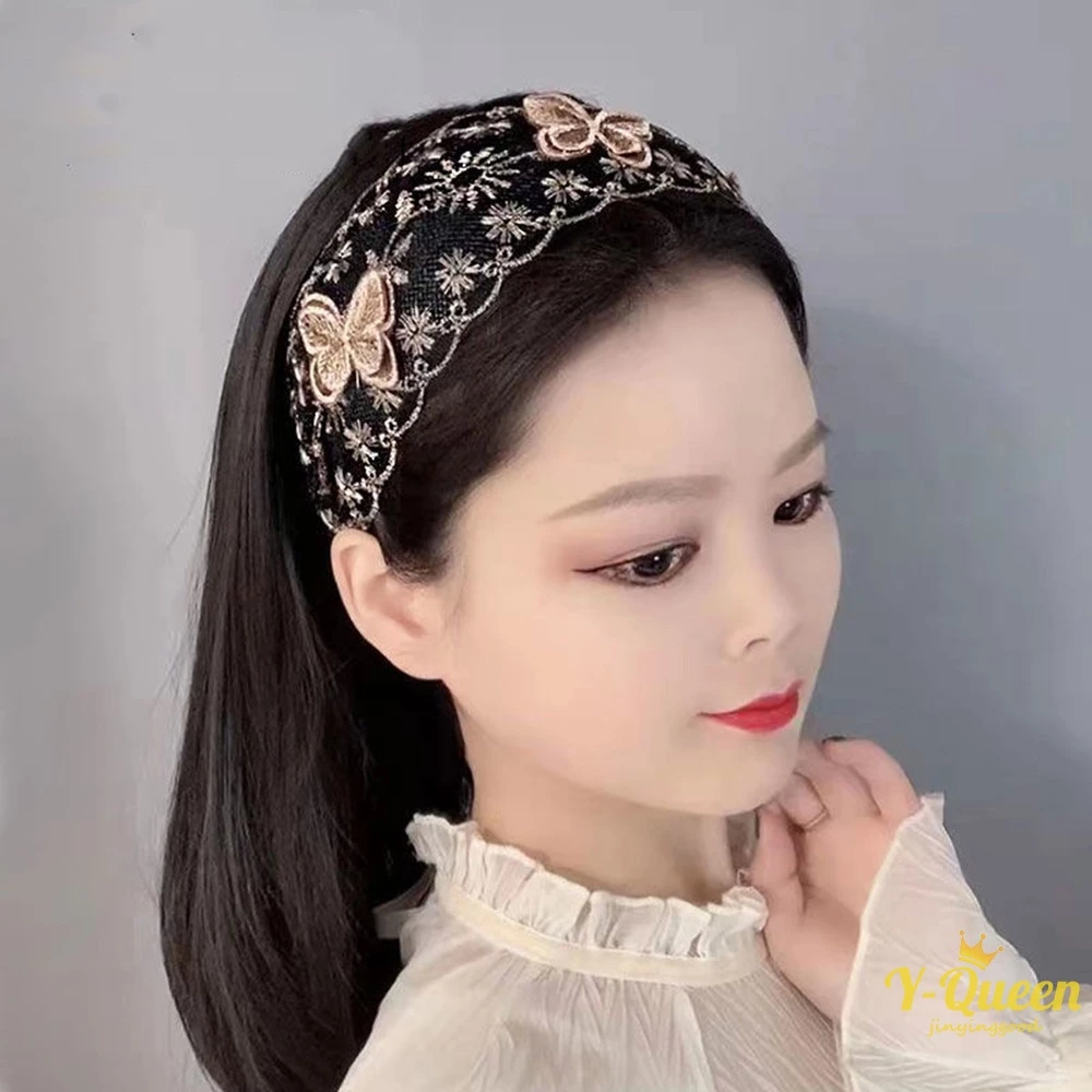 ที่คาดผมผู้หญิง ลูกไม้ ลายผีเสื้อ กันลื่น thumbnail 4