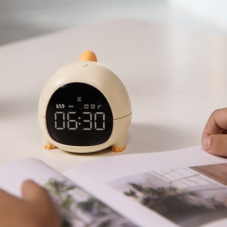 COMELY นาฬิกา นาฬิกาดิจิตอล นาฬิกาปลุกการ์ตูนไดโนเสาร์น้อยสำหรับเด็ก หน้าจอ LED Alarm clock ชาร์จไฟได้