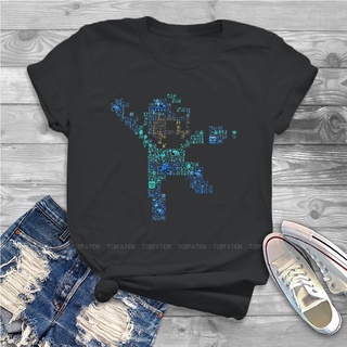 T-shirt  เสื้อเชิ้ต Mega Rockman Game สไตล์วินเทจ แฟชั่นฮาราจูกุ สําหรับผู้หญิงS-5XL