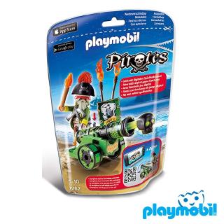 Playmobil 6162  Pirate Green Interactive Cannon with Pirate Captain แอ็คชั่นฟิกเกอร์  โจรสลัด โจรสลัดปืนใหญ่เขียว