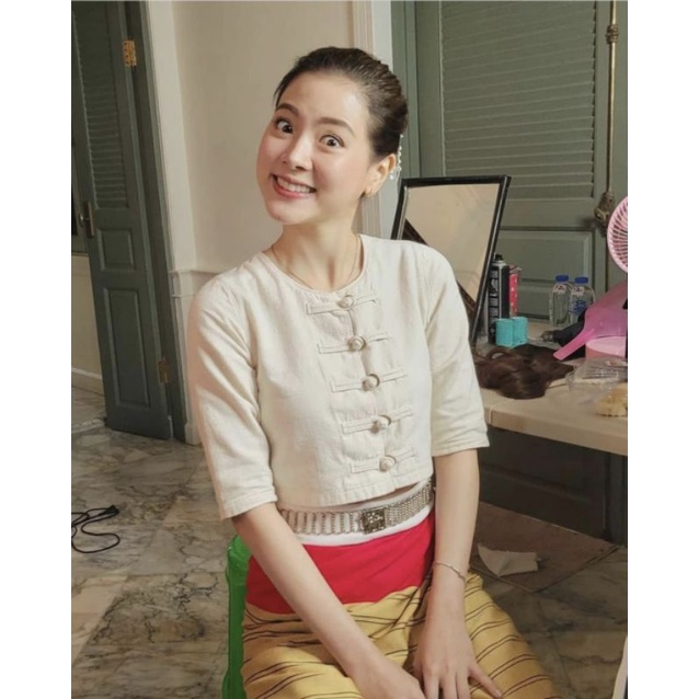 เสื้อผ้าฝ้ายพื้นเมืองกาสะลอง สะบันงาแบบที่ใบเฟิร์นใส่ รูปที่ 8