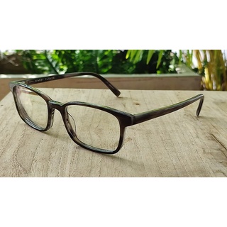 WARBY PARKER WILKIE 150 Size 56-18-145 mm Grey Silver Horn Eyeglasses Frame กรอบแว่นตามของแท้มือสอง สีเทาเงิน เรียบๆดูดี