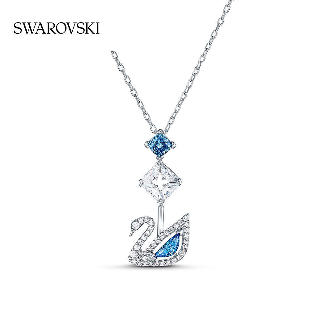 Swarovski DAZZLING SWAN Blues Swan สร้อยคอหญิงครบรอบ 125 ปีสําหรับเด็กผู้หญิง