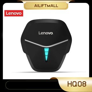 【ซื้อ1 แถม 1】Lenovo HQ08 TWS ชุดหูฟังสำหรับเล่นเกม AAC หูฟังบลูทูธ กีฬากันน้ำ หูฟังไร้สายพร้อมไมโครโฟนสำหรับ Android IOS