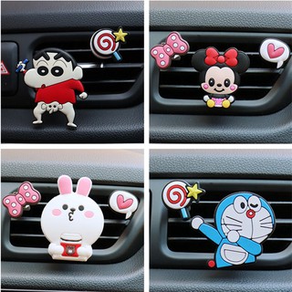 [Spot] # 🔥cartoonน่ารักน้ำหอมติดรถยนต์ car air outlet น้ำหอมคลิปอโรมาเธอราพีตกแต่งภายในรถ