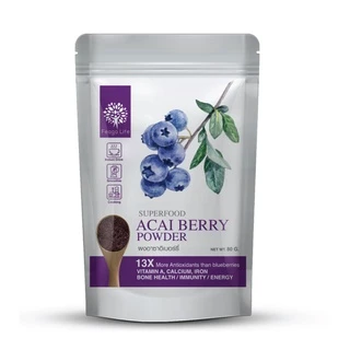 ผงอาซาอิเบอร์รี่ ผิวสวย Freeze-dried Acai Berry Powder Feaga Life (ฟีก้าไลฟ์) 80 กรัม พร้อมส่ง