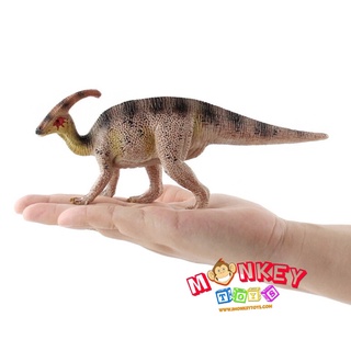 Monkey Toys - โมเดลไดโนเสาร์ Parasaurolophus เทา ขนาด 19.50 CM (จากหาดใหญ่)