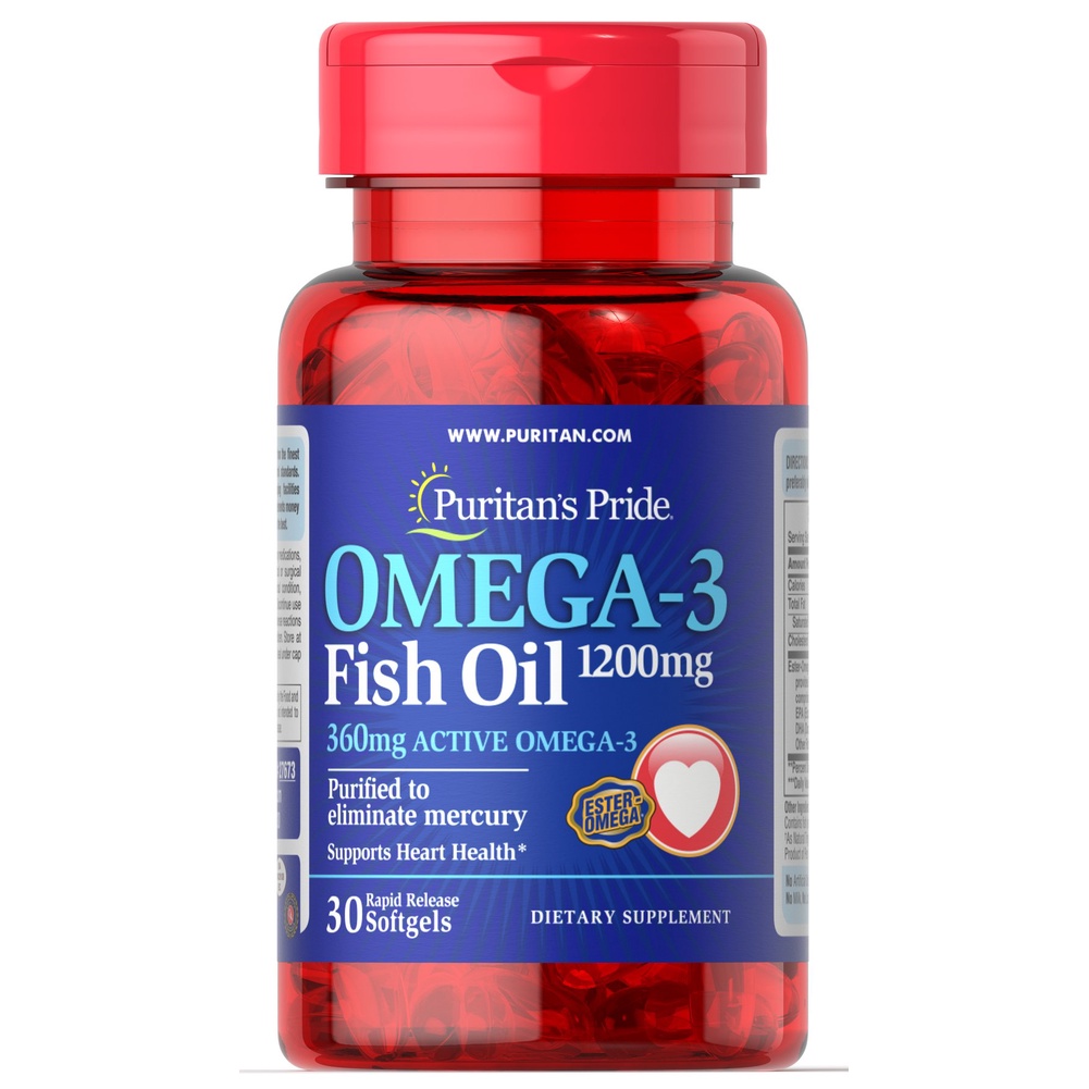สินค้าพร้อมส่ง Puritan's pride Omega-3 fish oil 1200 mg 30 เม็ด รับประกันของแท้
