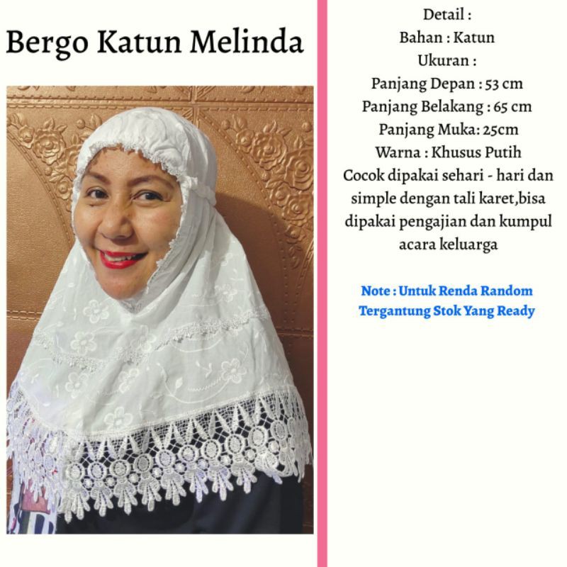 KATUN Melinda Paris Cotton Bergo Special White