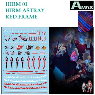 ดีคอลน้ำ [AMAX] HIRM 01 HIRM ASTRAY RED FRAME WATER DECAL [ FLUORESCENT ] HIRM01