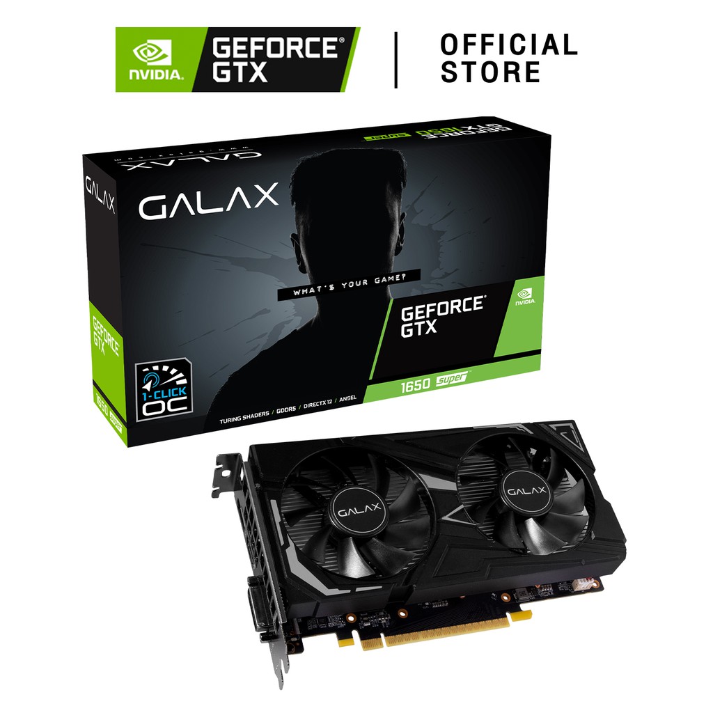 GALAX การ์ดจอ Nvidia GTX 1650 SUPER EX-1 CLICK OC 4GB GDDR6 128BIT (65SQL8DS61EX)