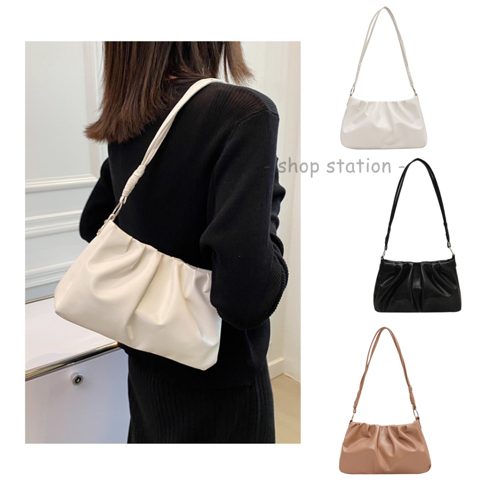 พร้อมส่ง J061กระเป๋าสะพายข้าง กระเป๋าแฟชั่นสะพายไหล่ผู้หญิง จุของได้เยอะ หนังPU สไตส์เกาหลี