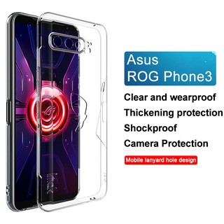 Imak Asus ROG Phone 3 ZS661KS / ROG Phone 3 Strix โปร่งใส เคสซอฟท์ ซีรี่ส์ กันกระแทก Transparent Protective Case Shell  + Lanyard Hole